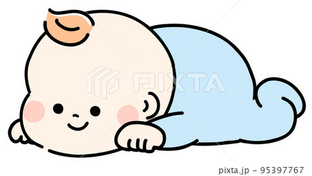 うつ伏せの赤ちゃん 95397767