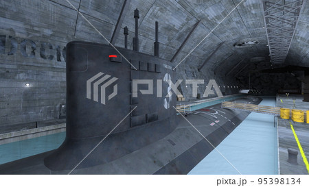 潜水艦ドック 95398134