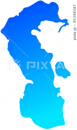 カスピ海　シルエット 95398387