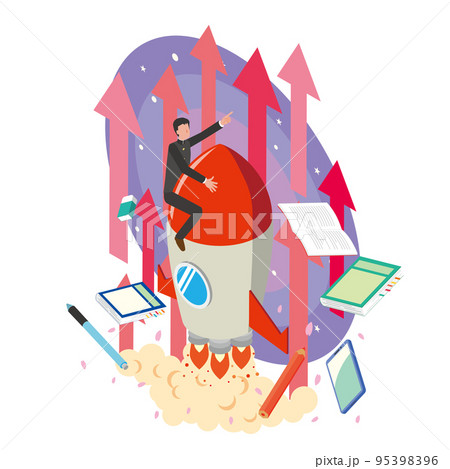 学力向上のイメージイラスト 学力向上のイメージイラスト 95398396