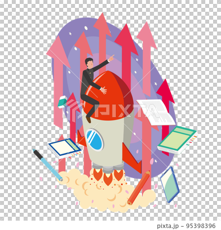 学力向上のイメージイラスト 学力向上のイメージイラスト 95398396