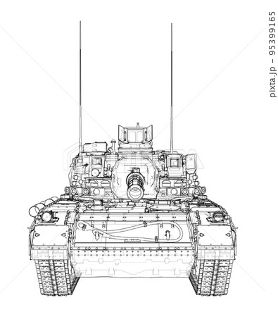 Tank. Vector rendering of 3d 95399165