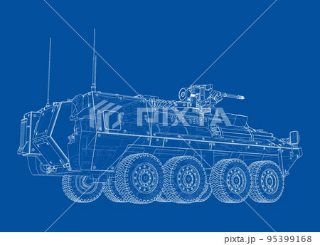Armored personnel carrier. Vector 95399168