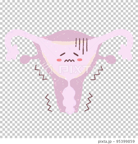 手繪子宮字符 95399859