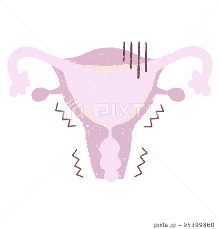 手描きの元気がない子宮 95399860