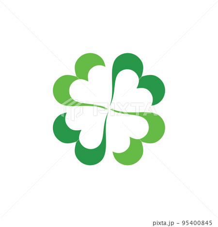 Clover leaf logo design template 95400845