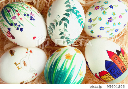 painted eggs for Easter 95401896