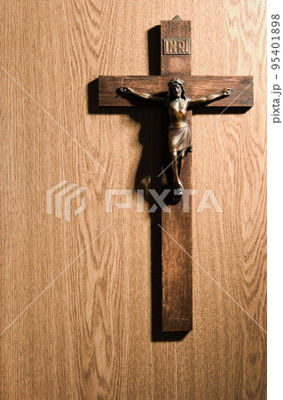 Crucifix on wall 95401898