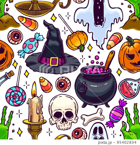 seamless Halloween pattern 95402834