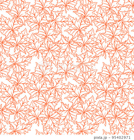seamless sketch maple leaves seamless sketch maple leaves 95402971
