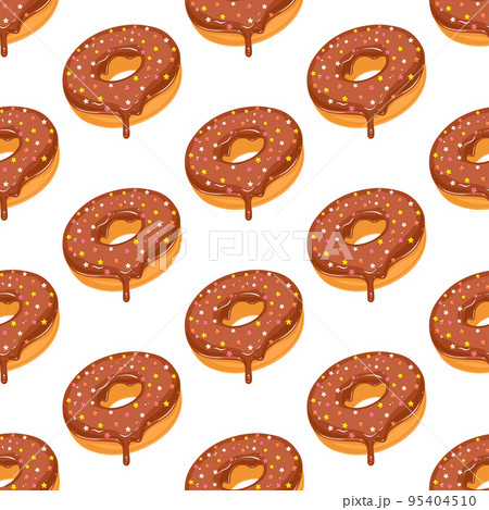 Sugar donut seamless pattern Sugar donut seamless pattern 95404510