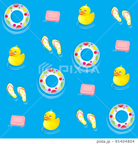 Blue water seamless pattern 95404804