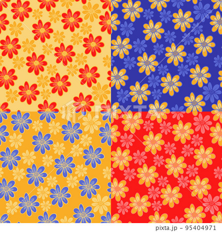 cute flowers. four different color cute flowers. four different color 95404971