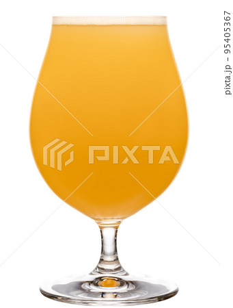NEIPA ale in tulip glass isolated on white 95405367