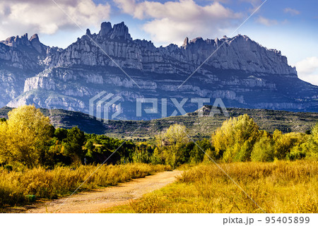 Montserrat mountain range, Spain. Montserrat mountain range, Spain. 95405899