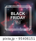 Black Friday sale neon black banner design 95406151