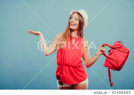 Fashion woman with blank empty copyspace. Fashion woman with blank empty copyspace. 95406889