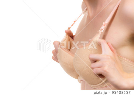 Girl wearing too big bra cup - Stock Photo [95408572] - PIXTA