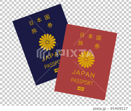 日本護照 5 年和 10 年圖像插圖 日本護照 5 年和 10 年圖像插圖 95409527
