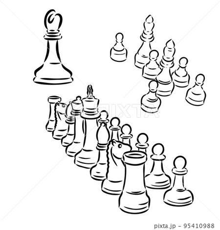 Chess Pieces Drawing Stock Illustrations – 731 Chess Pieces Drawing Stock  Illustrations, Vectors & Clipart - Dreamstime