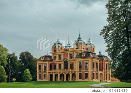 Favorite Castle Is The Oldest German Porcelain Castle Near The Village Of Förch Near Rastatt. Germany, Baden-Wuerttemberg. Favorite Palace At Ludwigsburg, Germany, Favorite Castle Is The Oldest German Porcelain Castle Near The Village Of Förch Near Rastatt. Germany, Baden-Wuerttemberg. Favorite Palace At Ludwigsburg, Germany, 95411436