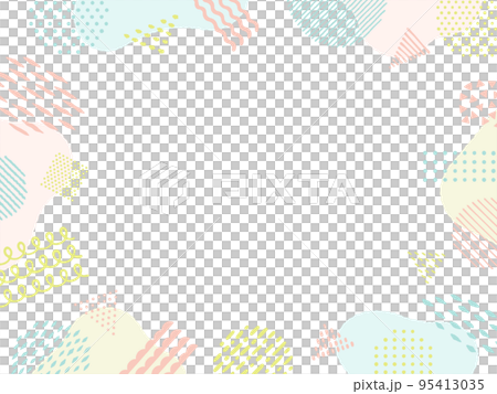 彩色手繪風格抽像圖案框架 彩色手繪風格抽像圖案框架 95413035