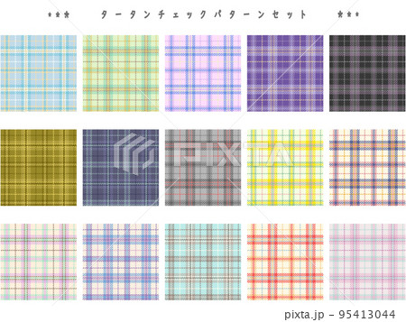 タータンチェック柄パターンセット タータンチェック柄パターンセット 95413044