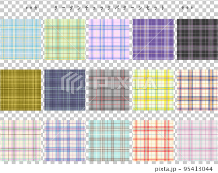 タータンチェック柄パターンセット タータンチェック柄パターンセット 95413044