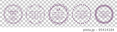 Christmas motif frame design set. Gorgeous and elegant design material Christmas motif frame design set. Gorgeous and elegant design material 95414184