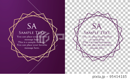 Christmas motif frame design set. Gorgeous and elegant design material Christmas motif frame design set. Gorgeous and elegant design material 95414185