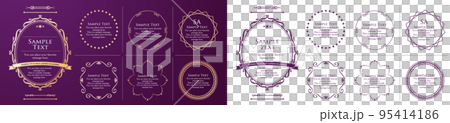 Christmas motif frame design set. Gorgeous and elegant design material Christmas motif frame design set. Gorgeous and elegant design material 95414186