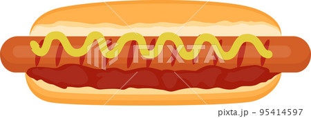 ホットドックのイラスト素材 ベクター ホットドックのイラスト素材 ベクター 95414597