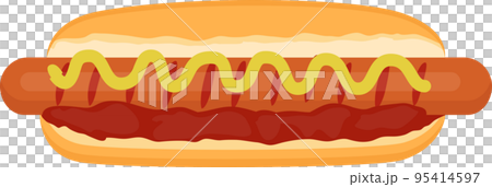ホットドックのイラスト素材 ベクター ホットドックのイラスト素材 ベクター 95414597