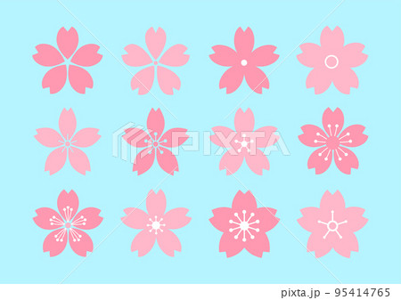 サクラの花 デザイン 12種 サクラの花 デザイン 12種 95414765
