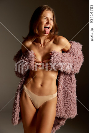 Beautiful woman posing in underwear - stock photo 82514