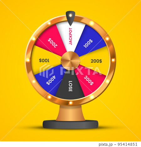 Wheel of fortune background. Vector lucky roulette illustration. 95414851