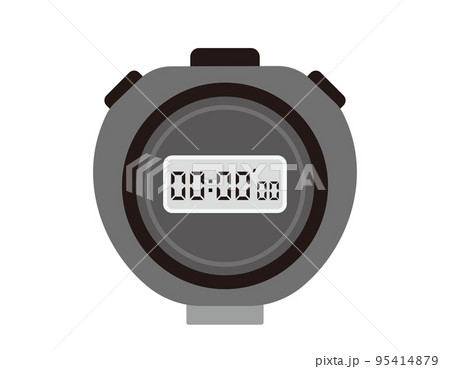 デジタル表示のストップウオッチのイラスト デジタル表示のストップウオッチのイラスト 95414879