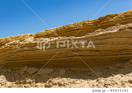 desert landscape, layered sandstone rock 95415141