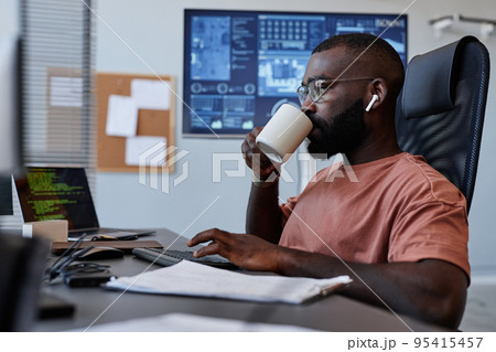 Software Developer Drinking Coffee Software Developer Drinking Coffee 95415457