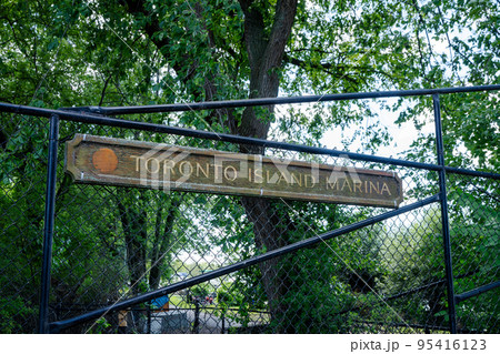 Toronto, Ontario, Canada - July 30 2021 : Toronto Island Marina. Toronto, Ontario, Canada - July 30 2021 : Toronto Island Marina. 95416123