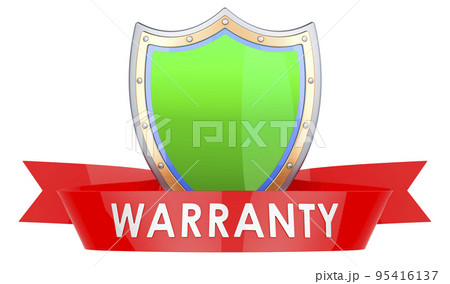 Shield warranty concept. 3D rendering 95416137