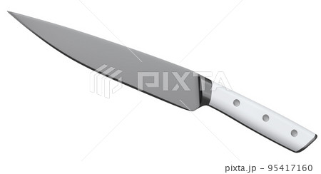 Chef's kitchen knife with a wooden handle isolated on white background. Chef's kitchen knife with a wooden handle isolated on white background. 95417160