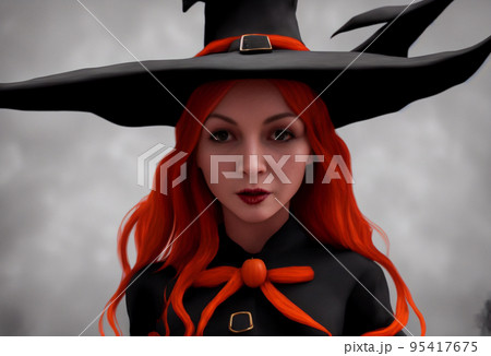 Halloween background. Fantasy witch. Abstract concept. 3d image 95417675