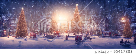 Christmas Decoration. Holiday Decorations. Christmas balls. Banner size 95417803
