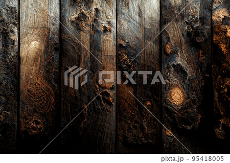 Brown wood texture. Wooden vintage background. Rustic backdrop 95418005