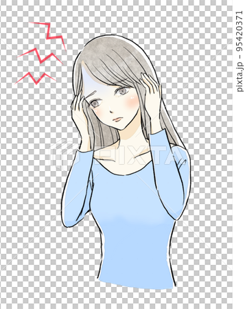 Young woman suffering from severe headache 2 Young woman suffering from severe headache 2 95420371