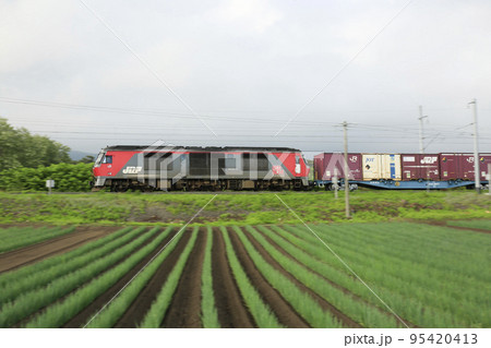 【流し撮り】DF200形ディーゼル機関車（貨物列車）　JR貨物所属 95420413