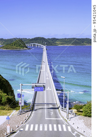 山口県の絶景スポット　美しい角島大橋 95421045