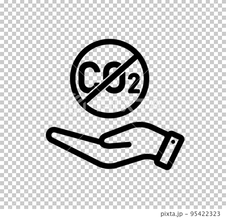 CO2 (carbon dioxide) reduction / SDGs vector icon illustration 95422323