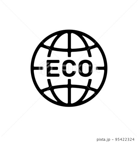 ECO ( エコ・エコロジー) ベクターアイコンイラスト ECO ( エコ・エコロジー) ベクターアイコンイラスト 95422324